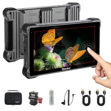 Imagem de Desview Monitor de campo de câmera A7, tela sensível ao toque de 7 polegadas 2800nit 1920 x 1080 Full HD 4K HDMI com 3D Lut Waveform VectorScope Histograma Foco de pico de cor falsa para câmera DSLR