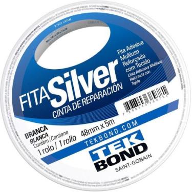 Imagem de Fita de ALTA Resistência Silver Branca 48MM X 5M - Tekbond