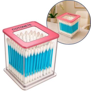 Imagem de Organizador Porta Cotonetes Clinica Display Higiene Suporte Dispenser 