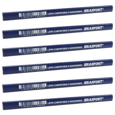 Imagem de Kit com 6 Lápis para Carpinteiro - 8110 - BRASFORT