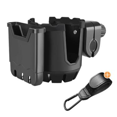 Imagem de Xislet Suporte de copo para cadeira de rodas, suporte de bebidas 2 em 1 com suporte de telefone universal para andador, scooter, bicicleta, mobilidade, campista, suporte de garrafa de bebida com