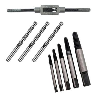Imagem de Jogo Saca Parafuso C/5 + Vira Macho Reto + Brocas Aço Rápido - Starfer