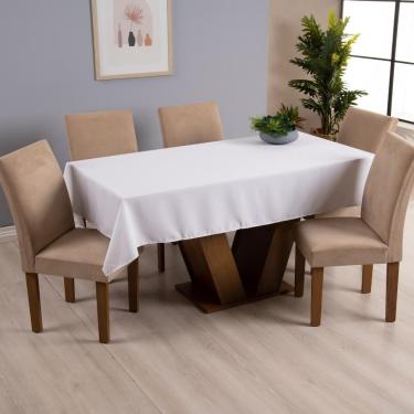 Imagem de Toalha De Mesa Basic 4 Lugares 1,45x1,40 1 Peça Tecido Oxford Liso - Branco