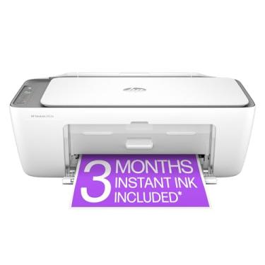 Imagem de HP DeskJet 2855e Impressora a jato de tinta colorida sem fio, scanner, copiadora, melhor para casa, teste instantâneo de 3 meses incluído (588S5A)