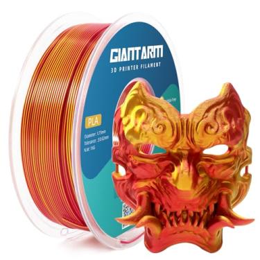 Imagem de GIANTARM Filamento pla de cor dupla, filamento pla de seda 1,75 mm +/- 0,02 mm, carretel de 1 kg (2,2 lbs) embalagem a vácuo, filamentos de impressão 3D cabem na maioria das impressoras fdm
