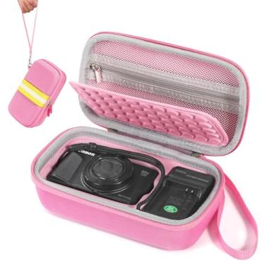 Imagem de Seracle Bolsa De Transporte Para Câmera Compatível Com Câmeras Digitais Canon Powershot Sx740/ Sx730/ Sx620/ G7X Mark Iii/ Ii, Rígida, Adequada Viagens E Armazenamento Doméstico (Rosa)