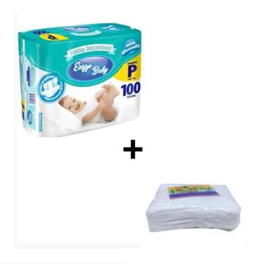 Imagem de Kit Fralda Descartável Bebê Infantil Enzzo Baby Toalha Umedecida com 5