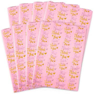 Imagem de MR FIVE 200 Folhas De Papel Seda Dourado Para Agradecimento, 50,8 Cm X 35,5 Cm, Embalagem, Pequenas Empresas, Casamentos Dourados, Formaturas, Aniversários, Dia Ação Graças (Rosa)