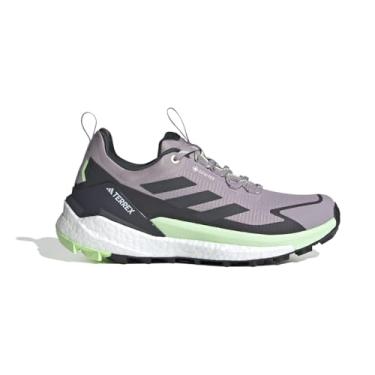Imagem de adidas Tênis feminino Terrex Free Hiker 2 Low Gore-TEX, Preloved Fig/Carbon/Green Spark, 36