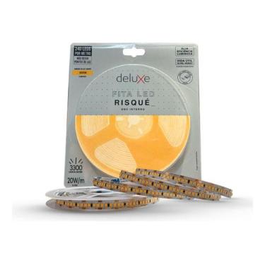 Imagem de Fita Led Risque 20w 3000k Branco Quente 5 Metros 12v 240 Leds/m Cod: 1