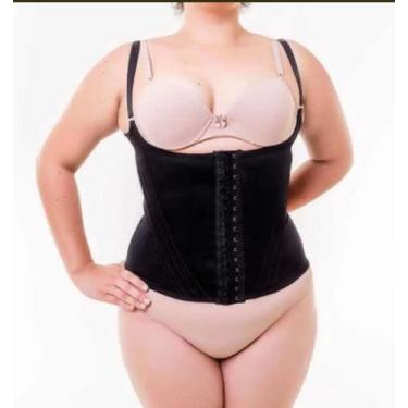 Imagem de Colete Corselet Plus Size Cinta Modeladora Redutora 44 Ao 56 - Princes