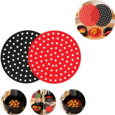 Imagem de 2 Tapetes Redondo Protetor Fritadeira Elétrica Air Fryer - Ami