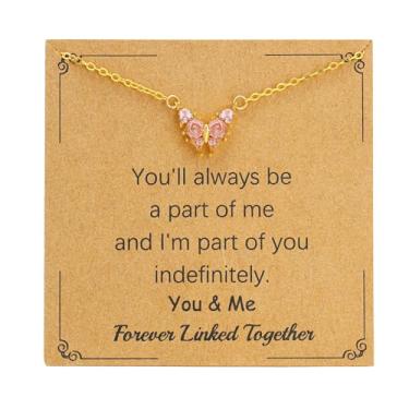 Imagem de SOPIFY Colar feminino com pedra do mês de nascimento de borboleta, dourado, delicado para mãe, filha, irmã, avó, neta, amigas, melhores presentes de pedra do mês de nascimento, Adjustable, Cobre, Sem