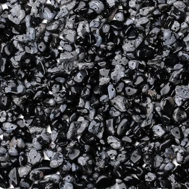 Imagem de ZHIYUXI 400 peças de contas de pedra de lascas naturais alabastro 5-8 mm cristais pedras irregulares pedras soltas contas buraco joias perfuradas fazendo bricolage para colar de pulseira artesanato de árvore de cristal