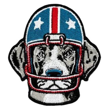 Imagem de Siam Accs Fãs de Rugby Cão alemão de pelo curto com emblema de capacete bordado fã de futebol americano para costurar para roupas, mochilas, jeans, motocicleta, jaquetas personalizadas, chapéus