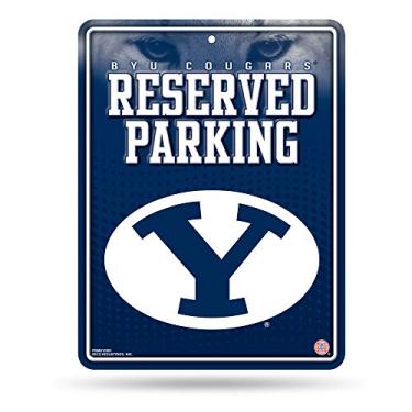 Imagem de NCAA BYU Cougars Placa de Estacionamento de Metal 21 cm x 28 cm Decoração