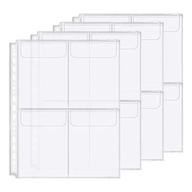 Imagem de Zelten Pacote com 4 pastas de fichário A4 com 4 bolsos à prova d'água 4/26/30 divisórias para organizador pessoal (4 bolsos, A4)