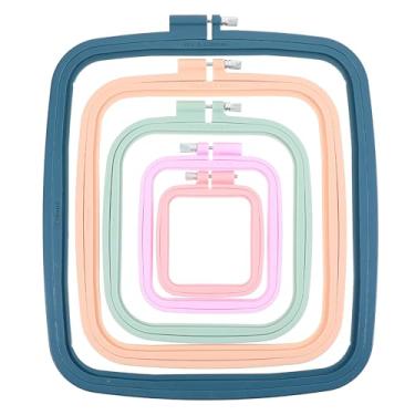 Imagem de JOUTYFOR Bastidores De Bordado Quadrados Com 5 Tamanhos, Aros Plástico Abs Para Artesanato Faça Você Mesmo