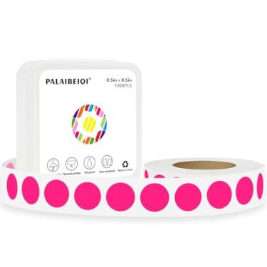 Imagem de PALAIBEIQI Adesivos de ponto de 1/2 polegada, etiquetas adesivas redondas removíveis de 0,5 polegada à prova d'água à prova de óleo para pré-escolares, artesanato, pequenas lojas de varejo