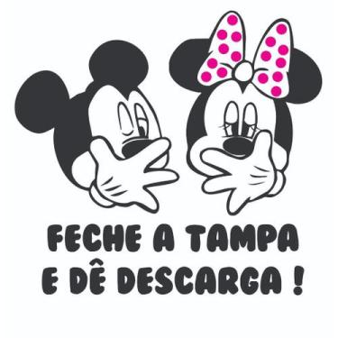 Imagem de Adesivo Decorativo Divertido vaso sanitário Mickey e Minnie - casa bel