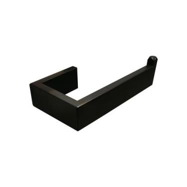 Imagem de Porta Papel Higiênico Papeleiro Quadrado Inox Preto - RENO