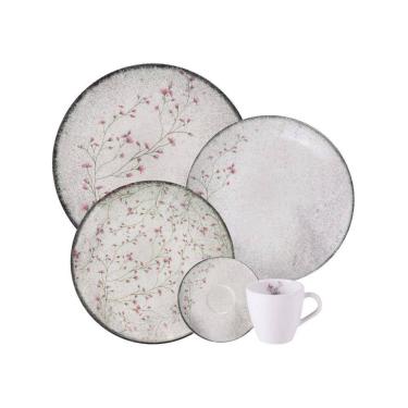 Imagem de Aparelho De Jantar Tramontina Floralis Em Porcelana Decorada 20 Peças Tramontina