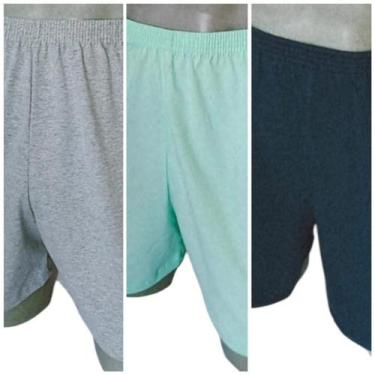 Imagem de Kit 3 shorts masculino samba canção em algodão para dormir - HERDEIRAS