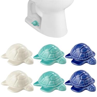 Imagem de Frstem Pacote Com 6 Tampas De Parafusos Vaso Sanitário, Cerâmica Para Tartarugas, Botões Decorativos Fofos, Fácil Instalação Decoração Piso Banheiro