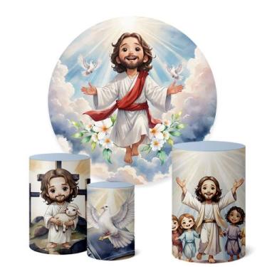 Imagem de Trio Capas Cilindro + Painel Sublimado 1,50m Páscoa - Fadrix, K1PSC038