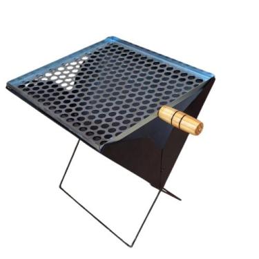 Imagem de Churrasqueira a Carvão Maleta Compacta Portátil Para Camping Pesca Apa