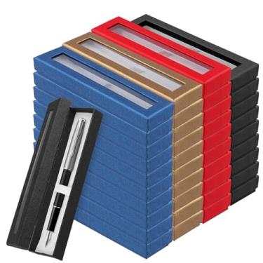 Imagem de GINLANK Caixa De Presente Vazia Com 40 Canetas, Apresentação Colorida Tampa Transparente E Almofada, Para Empresas, Lembrança Aniversário, Material Escritório