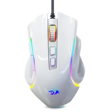 Imagem de Redragon Mouse para jogos M602, mouse ergonômico RGB para jogos com 7200 DPI ajustável, 9 botões programáveis, software profissional para escritório gamer [branco]