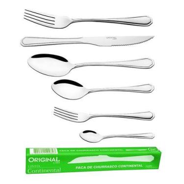 Imagem de Jogo Garfo Faca Inox 72 Peças Bar/restaurante Bufffet - Original Line