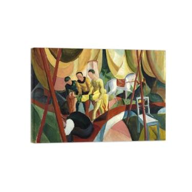 Imagem de Pinturas Famosas em Tela-Quadros Decorativos-Circus-Pôster e Impressões para Sala de Estar e Casa 50x70cm20x27in Tela Embrulhada
