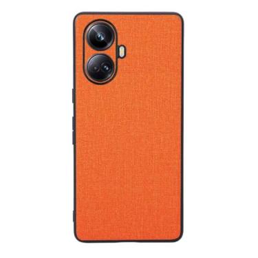 Imagem de Capas Compatível com OPPO Realme 10 PRO+ 5G,Design de padrão de tela,Pproteção completa de 360°,Pplástico macio,Proteção contra queda-Orange