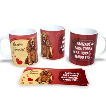 Imagem de Caneca de Porcelana Pet – Estampa de Cachorro Divertida e Fofa (Cocker Spaniel)