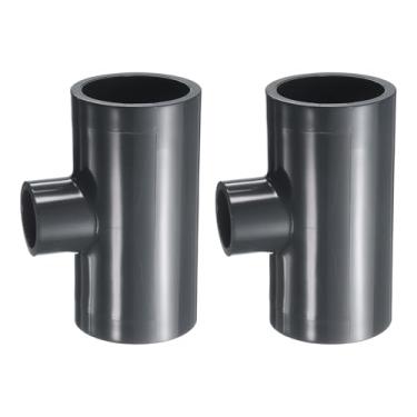 Imagem de HARFINGTON 2 peças de encaixe de PVC 3 vias conector de 3 vias acoplamento de tubulação de grau de construção de móveis acessórios de cotovelo para esgoto encanamento tubo de drenagem suprimentos de