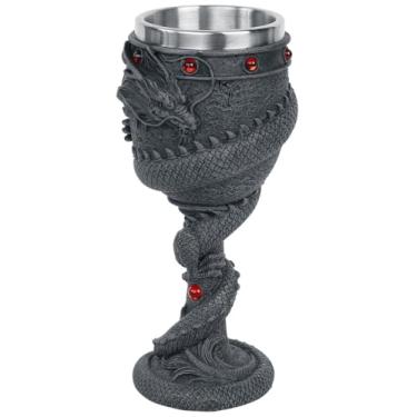 Imagem de Nemesis Now Cálice de bobina de dragão preto 22 cm, EUA: tamanho único