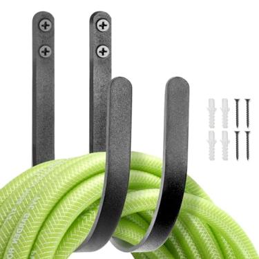 Imagem de YANGSHUO Suporte Para Mangueira De Jardim Áreas Externas: Organizador Parede Pendurar Água Ao Ar Livre - Gancho Resistente À Ferrugem Armazenamento 150 Pés