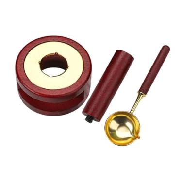 Imagem de Vaveren Forno de fusão Colher Selo Alça Envelope Ferramenta Selagem Cera Ferramenta para Artesanato Convites de Casamento Presentes Artesanais Cartas, Conjunto de Alças de