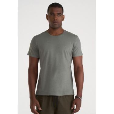 Imagem de Camiseta Manga Curta Slim Malha Linho - Docthos, 018 verde musgo, M