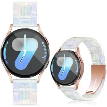 Imagem de YGTIECS Pulseira feminina compatível com Galaxy Watch 6 de 40 mm e 44 mm/Galaxy Watch 6 Classic Band 43 mm 47 mm/Galaxy Watch 5 de 40 mm e 44 mm/pulseira Galaxy Watch 4/Watch 5 Pro,
