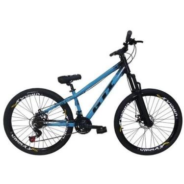 Imagem de Bicicleta GTI Wolfline Aluminio aro 26 21V Aros Vmaxx Azul Preto do GR