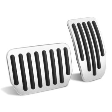 Imagem de MAIMOCCY Capa de pedal de freio a gás de freio de liga compatível com Tesla Model Y 2022-2025, para modelo 3 2018-2025 acessórios pedal de freio acelerador tapete antiderrapante