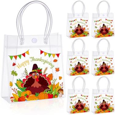 Imagem de Sweetude 24 sacos de presente de PVC com alças 14 × 19 × 7,8 cm sacolas reutilizáveis transparentes para festa (Turquia)