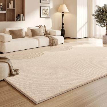 Imagem de Tapete decorativo para sala de estar, grande, estilo creme, para quarto, macio e fofo, para sala de estar, vestiário grosso (200x250 cm/N)