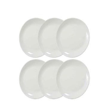 Imagem de Jogo de Pratos de Vidro Temperado Oval Steak 6 pcs - Ruvolo