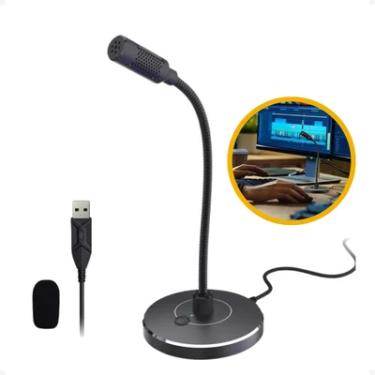 Imagem de Microfone de Mesa CMTECK G009 USB com Cancelamento de Ruído  Preto