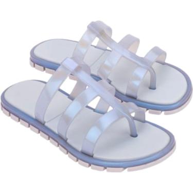 Imagem de Melissa - Tênis feminino Path Slide, Azul perolado/branco, 40