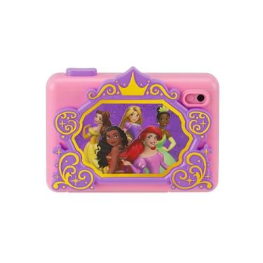 Imagem de ekids Câmera infantil Disney Princess com cartão SD, câmera digital para crianças com gravação de vídeo e adesivos digitais integrados para fãs de brinquedos de princesas